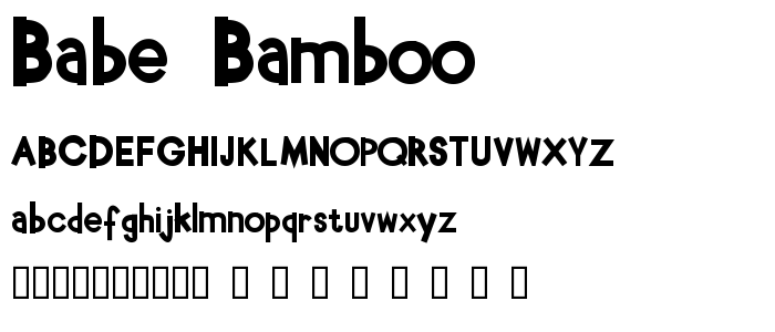 Babe_Bamboo font