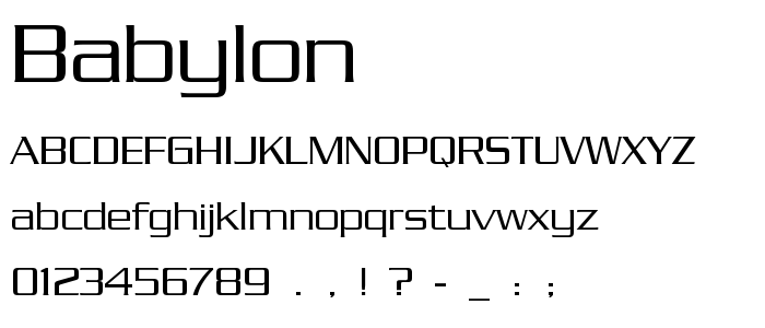 Babylon font