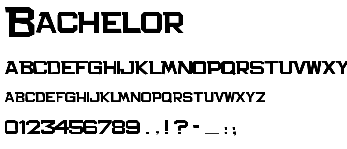 Bachelor font