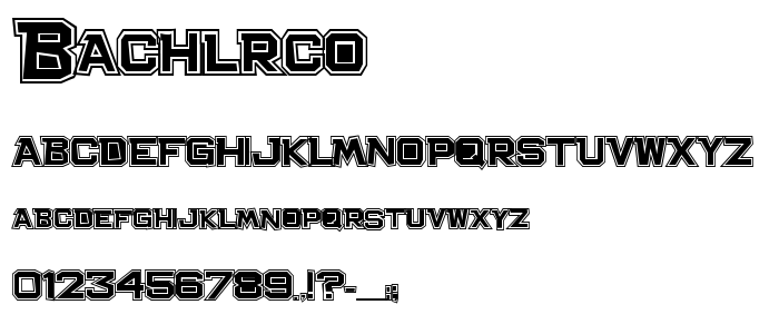 Bachlrco font