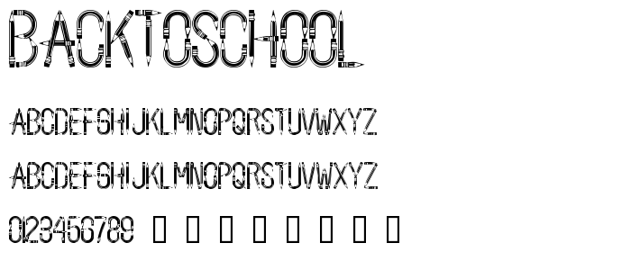 Backtoschool font