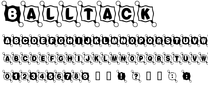 Balltack font