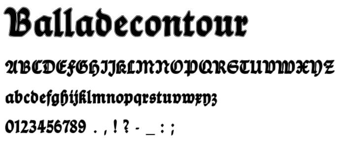 Balladecontour font