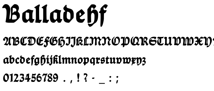 Balladehf font