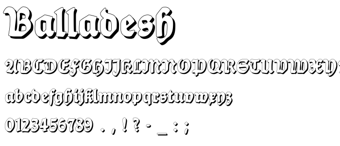 Balladesh font