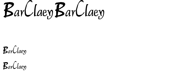 Barclaey font