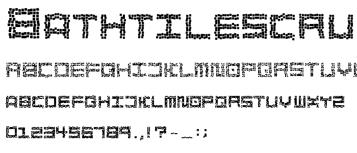 Bathtilescrumble font