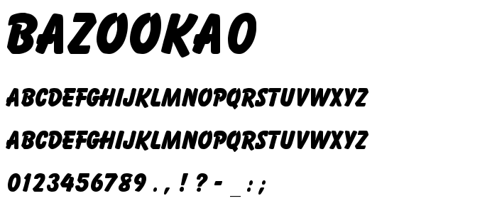 Bazooka0 font