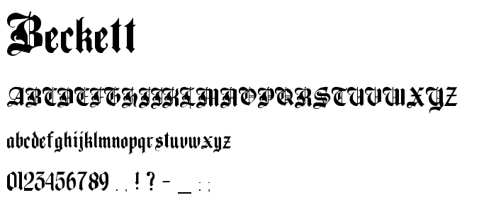 Beckett font