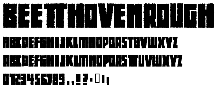 Beethovenrougher font