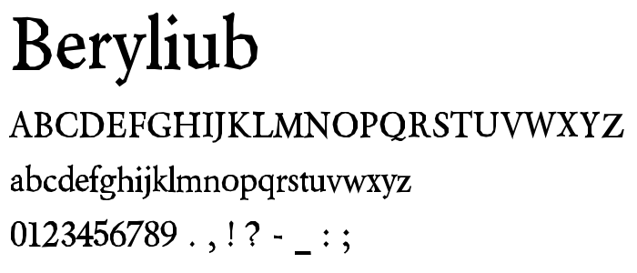 Beryliub font