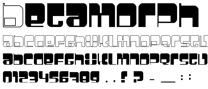 Betamorph font