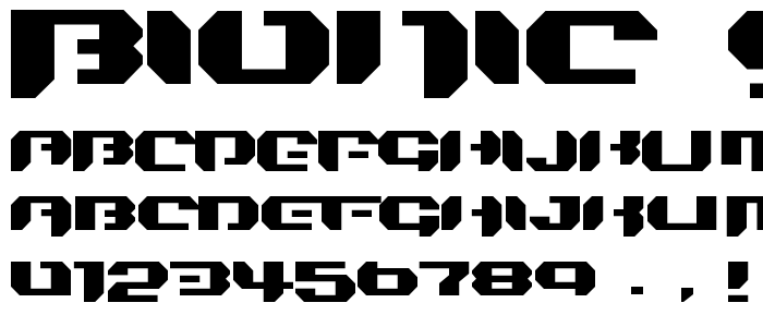 Bionic_Simple font