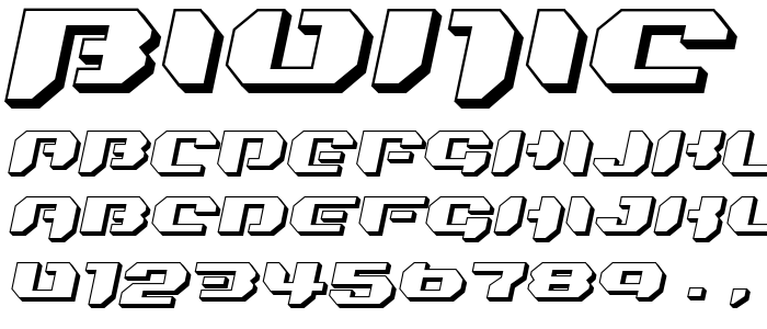 Bionic_Slanted3d font