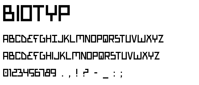 Biotyp font