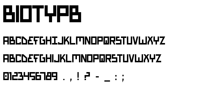 Biotypb font