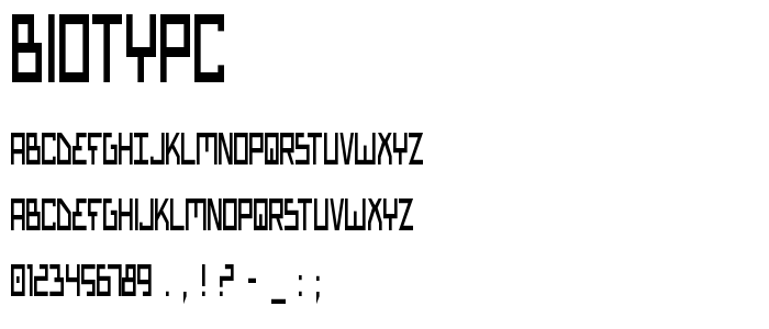 Biotypc font