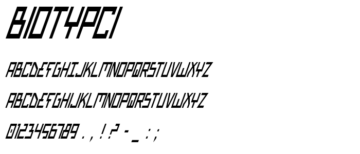 Biotypci font