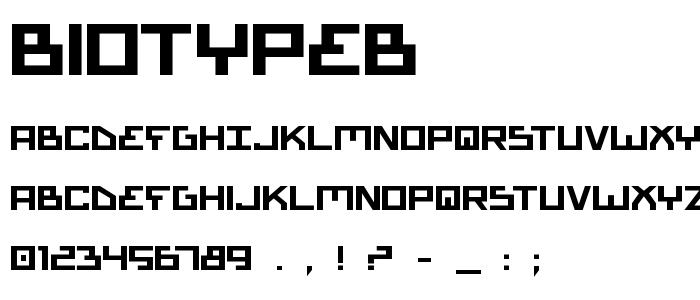 Biotypeb font