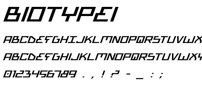 Biotypei font