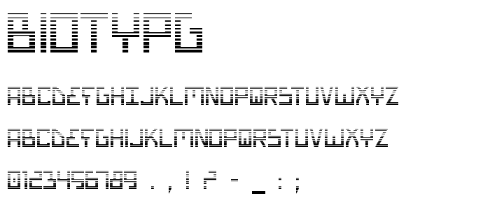 Biotypg font