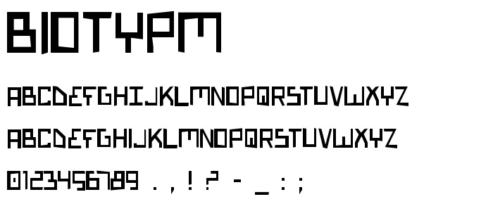 Biotypm font