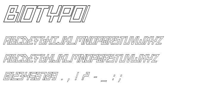 Biotypoi font