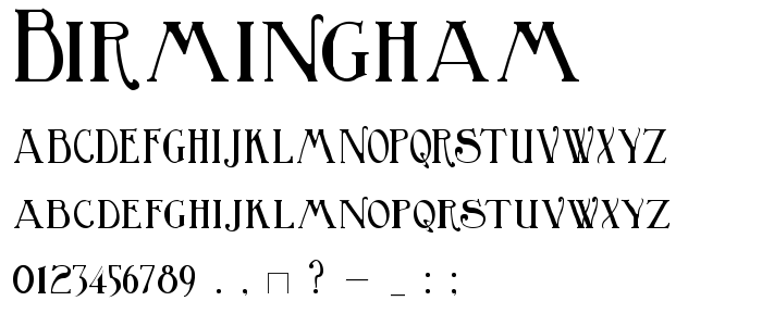 Birmingham font