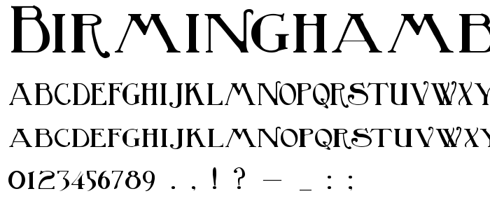 Birminghambold font