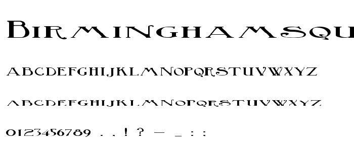 Birminghamsquat font