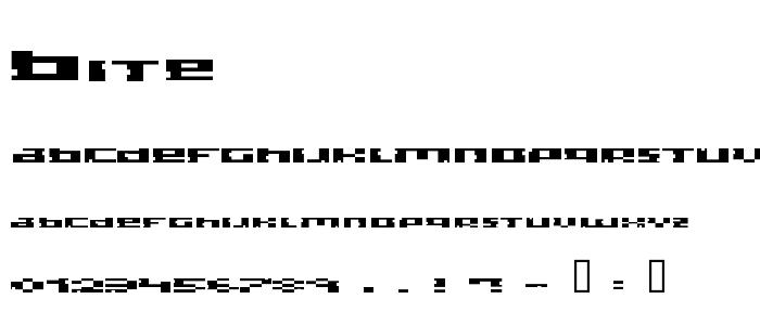 Bite font