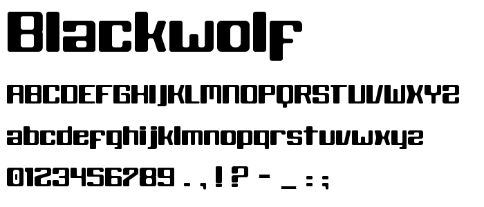 Blackwolf font