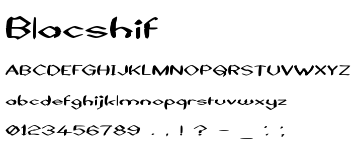 Blacshif font