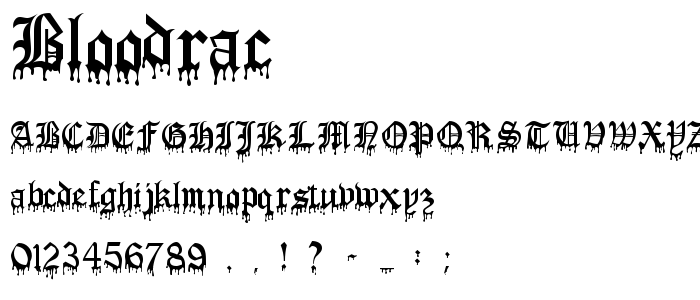 Bloodrac font