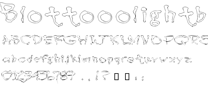 Blottooolightbeer font