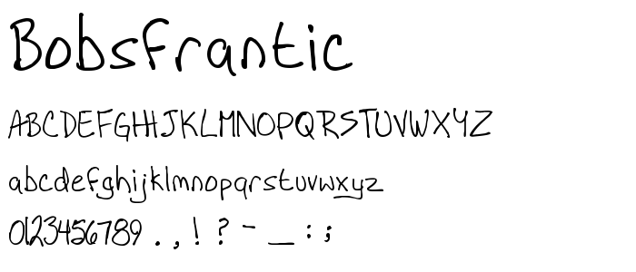 Bobsfrantic font