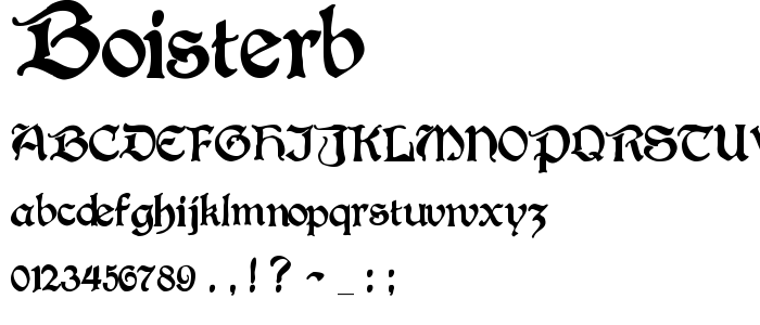 Boisterb font