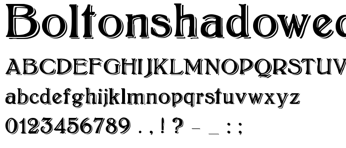 Boltonshadowed font