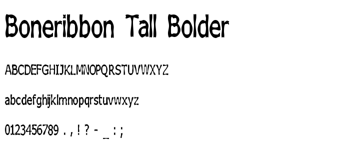 Boneribbon_Tall_Bolder font