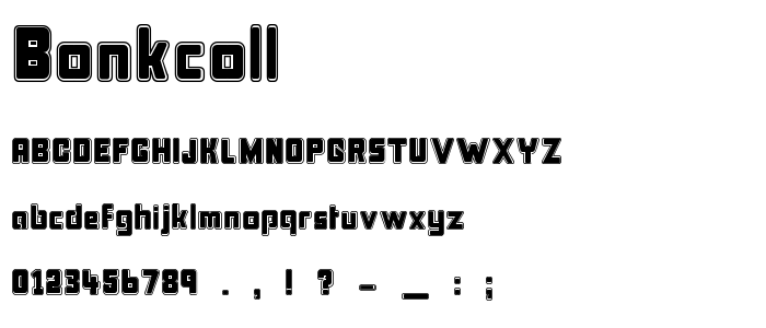 Bonkcoll font