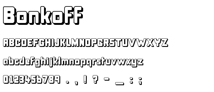 Bonkoff font