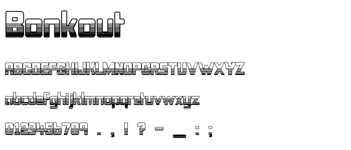 Bonkout font