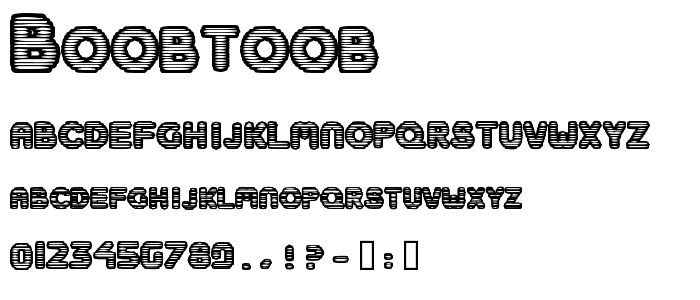 Boobtoob font
