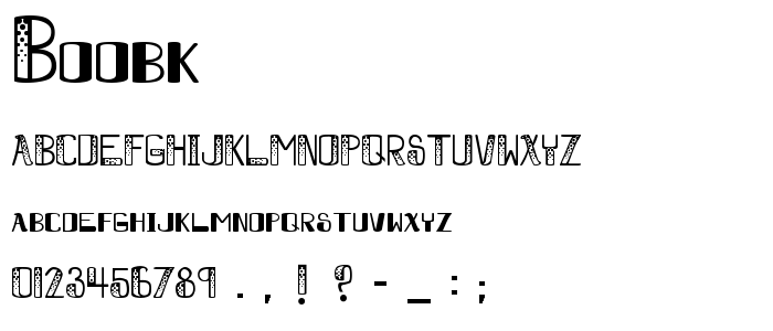 Boobk font