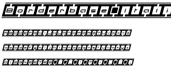 Borderbase_Italic font