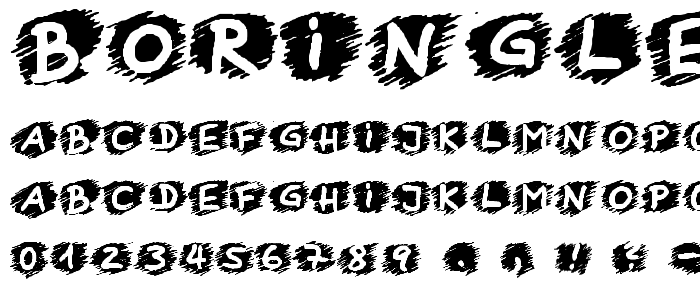 Boringlesson font