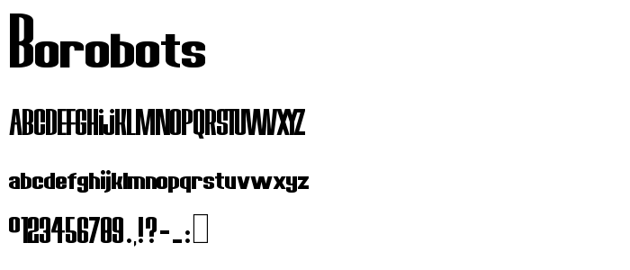 Borobots font