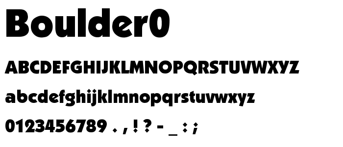 Boulder0 font