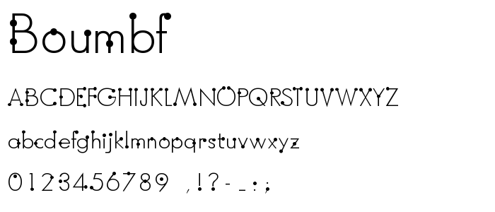 Boumbf font