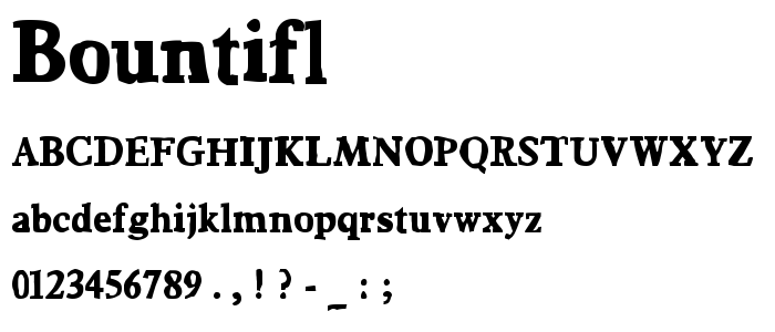 Bountifl font